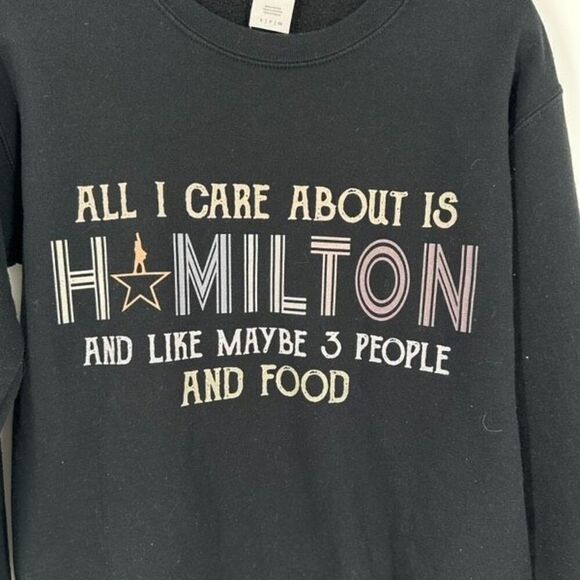 Gildan Women's Hamilton Fleece Long Sleeve Pull Over Sweatshirt Black Size Small - Picture 3 of 8